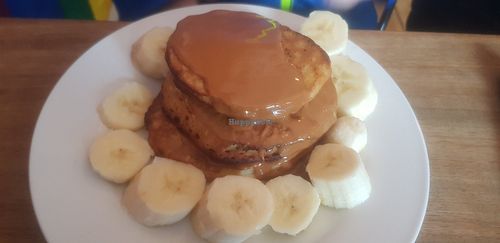 Harry's Pancake Stack - biscoff and banana at Harry's at 387 in Belfast