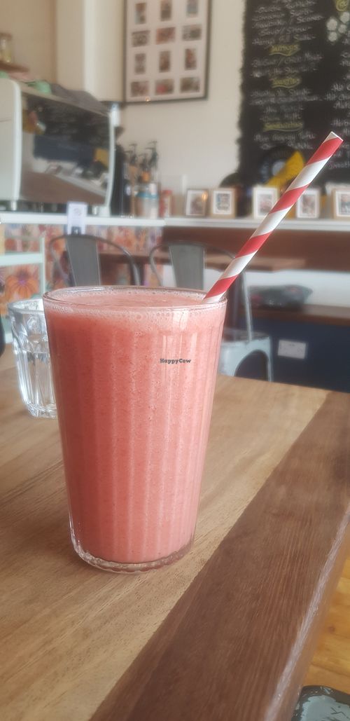 Mariah Carey's Strawberry Fantasy Smoothie at Harry's at 387 in Belfast