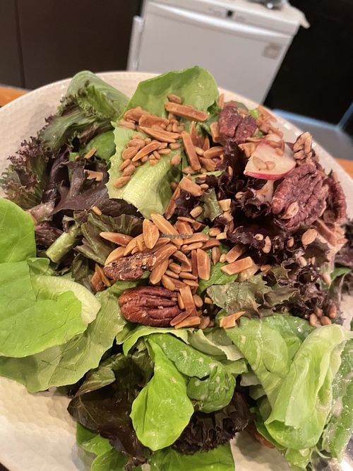 Leaves salad, ask to remove the cheese. Loved it  at 1910 in Degania Alef