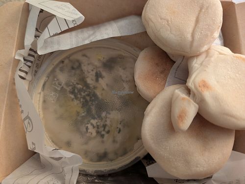 Hummus at Barra Falafel Zona Colonial in Santo Domingo