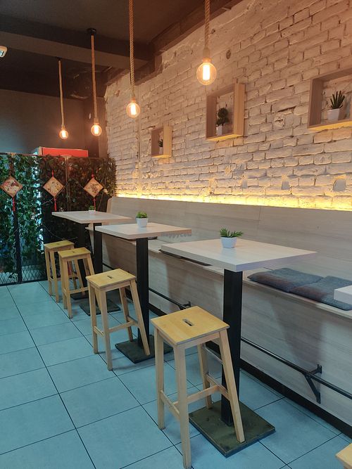 Inside the restaurant at X.WANG's Kitchen in Belgrade