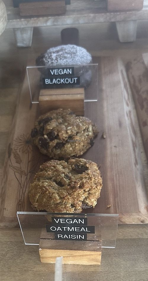 Two kinds of vegan cookies  at Sugar Blossom Bake Shop in San Clemente