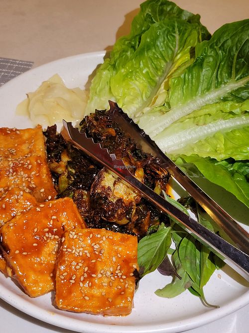 Lettuce wraps - gochujang was a little too salty for me at Planta - Brentwood in Los Angeles