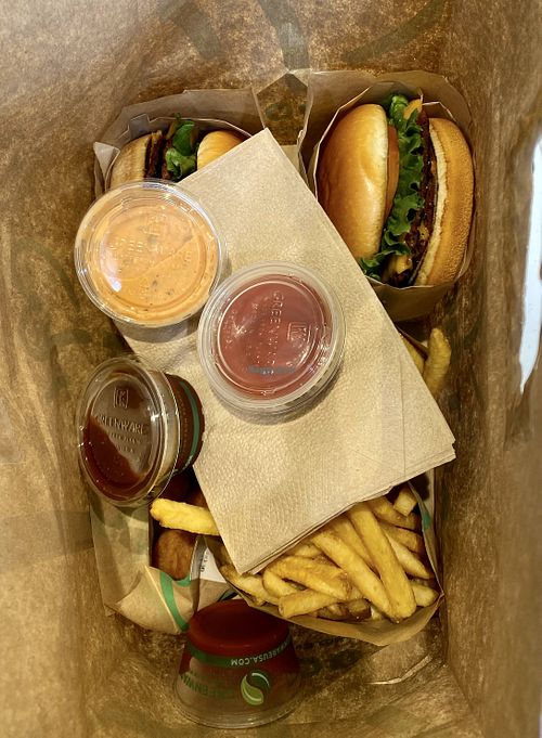 Burgers and fries   at Hart House - University Park South in Los Angeles