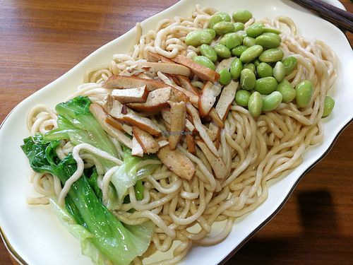 noddles with veggies and tofu at Xiafei Valley Fashion Vegetable Cuisine - 霞飛谷時尚蔬食料理 in Hualien