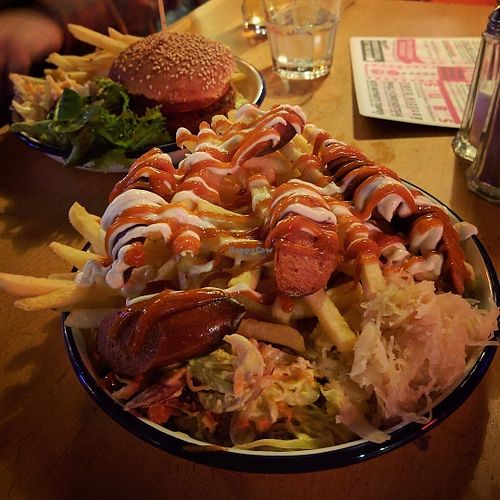 Currywurst  at The Flying Duck in Glasgow