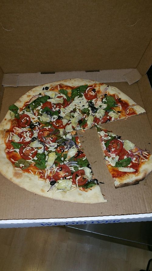 Only if you're desperate (weak toppings and delivered cold) at Landini's Pizzeria in San Diego