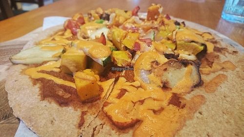 Vegan pizza at The Living Cafe in Central Singapore