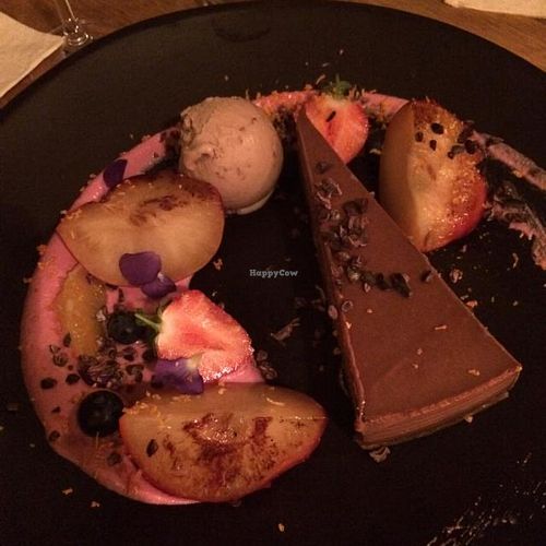 Yummy vegan dessert at Gratitude Restaurant in Munich