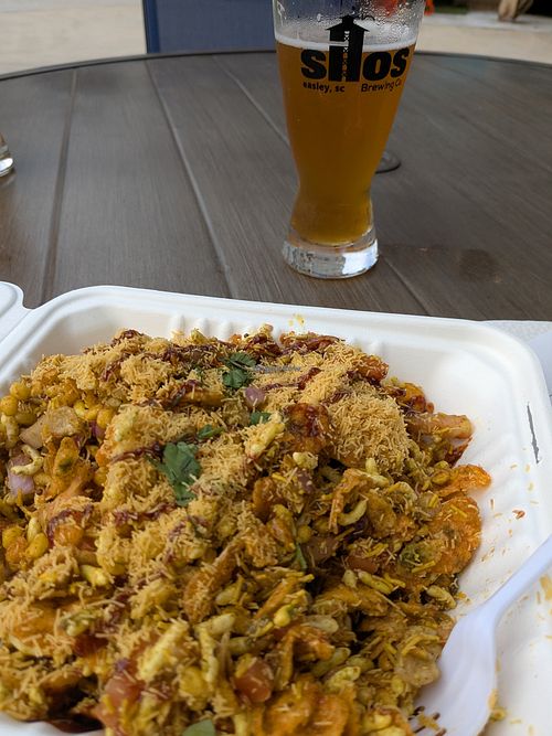 Corn behl, vegan crunchy goodness! at Indigo Kitchen in Easley