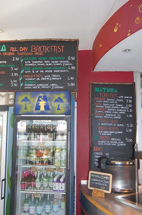 Chilled drinks at Natura Cafe in South East London