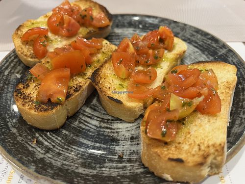 Vegan bruschetta   at Rosinita in Olbia