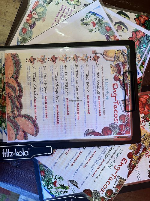 menu  at Taco Meister in Berlin