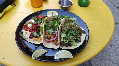 Trio of tacos at Taco Meister in Berlin
