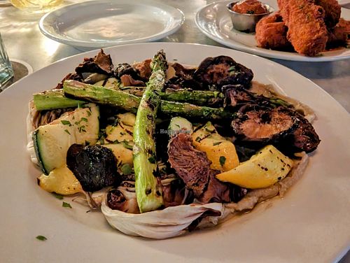 Seasonal Grilled Vegetables and Mozzarella Sticks at Fortune in Portland