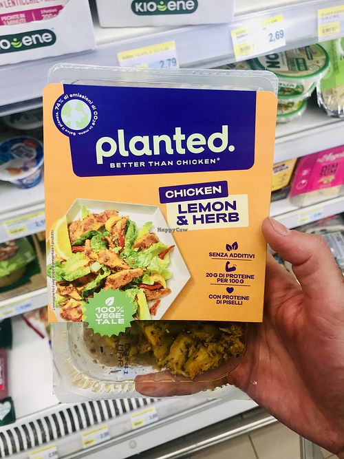 Vegan chicken   at Carrefour Market  in Pompei