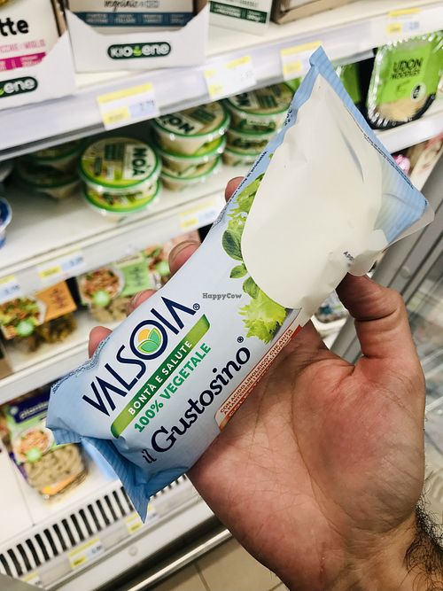 Vegan cheese  at Carrefour Market  in Pompei