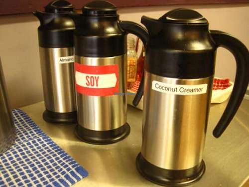 Vegan milks! at VO2 Vegan Cafe in Cambridge