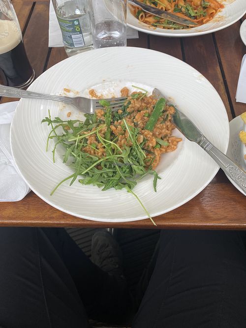 Vegan rissotto with Asparagus in a tomato Sauce   at The Glendalough Hotel in Glendalough