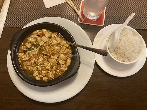Mapo tofu with rice   at Fan‘s House in Gars Am Kamp