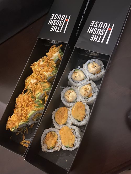 Crispy carrot on the sushi is so good  at The Sushi House in Riyadh