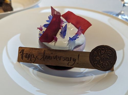 Eton mess dessert, personalized for special occasion at Eden in Banff