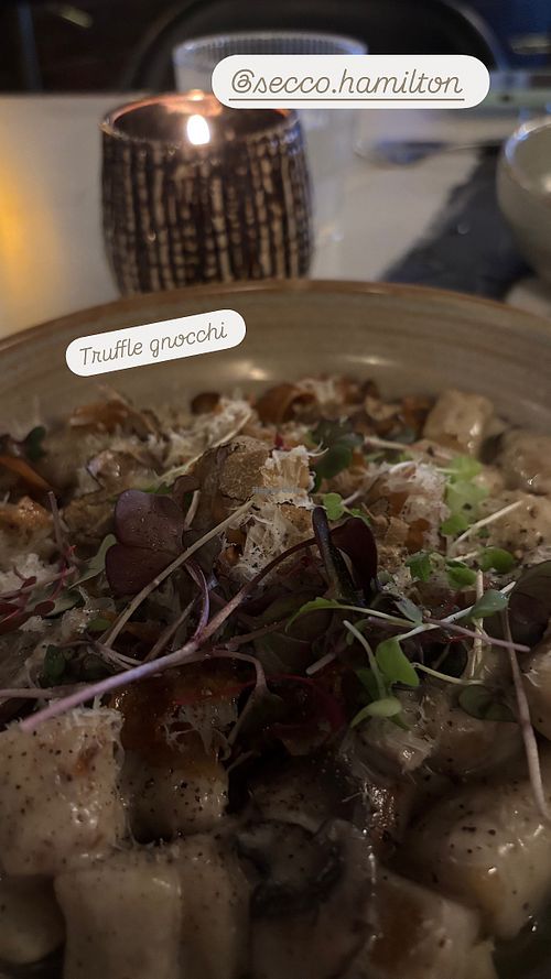 Truffle gnocchi   at Secco in Hamilton
