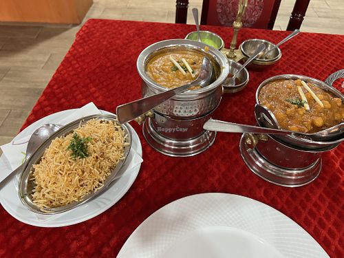 daal and chickpea masala (excellent food)  at Namaste Pais Indian Restaurant in Valencia
