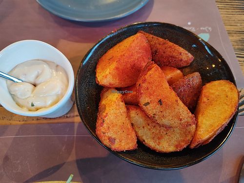 Spicy country-potatoes, homemade at Mint Restaurant - Μέντα εστιατόριο in Nafplion