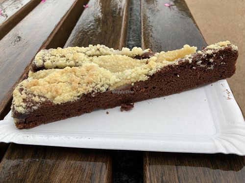 Veganer Birnen-Schokokuchen  at Backboot Café und Bäckerei in Zinnowitz