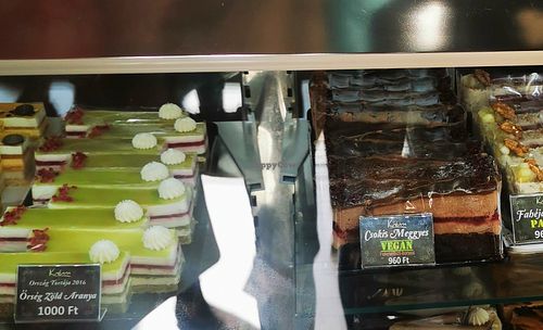 Vegan chocolate cherry cake at Velencei Krém Cukrászda in Velence