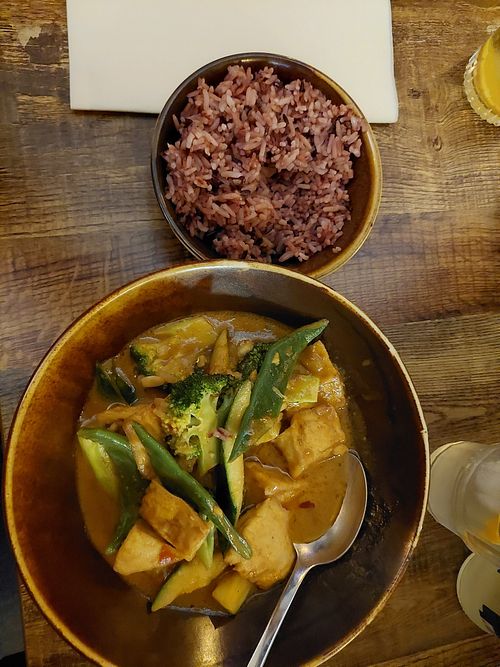 The pinda tofu something, delicious!!! at Cô Tâm Restaurant in Haarlem