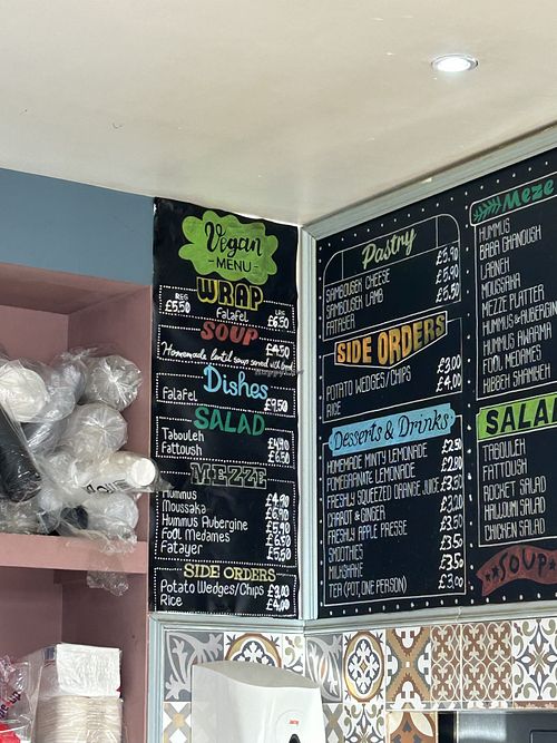Vegan options   at Fennec & Parsley in North London