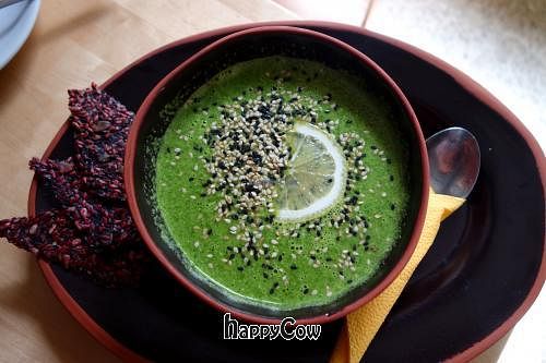 Mahemarket Cafe: yummy raw vegan soup at Mahemarket and Cafe in Tallinn