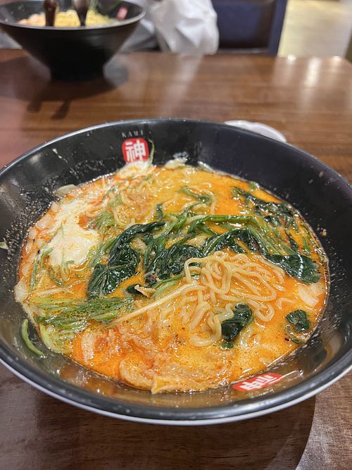Spicy vegan Ramen  at Kami Ramen & Sushi in Humble