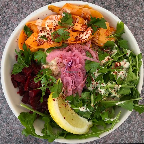 Lemon garlic tahini bowl at Blazing Star  in Decorah