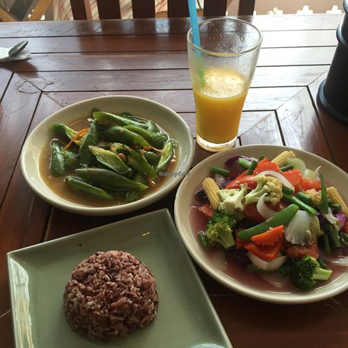 Nice fresh veggies. at Anchan Vegetarian Restaurant in Chiang Mai