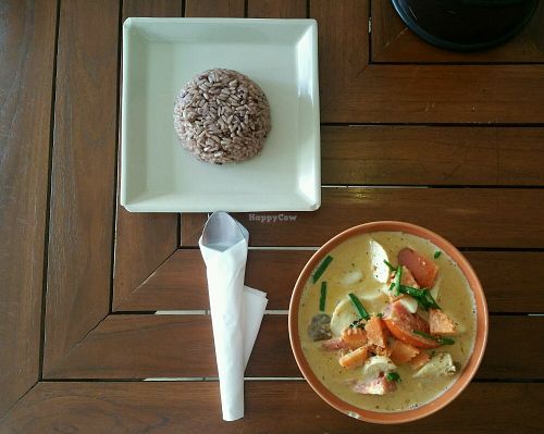 massaman curry at Anchan Vegetarian Restaurant in Chiang Mai