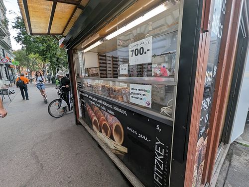 Outside at Fitzkey Chimney Cake - Oktogon   in Budapest
