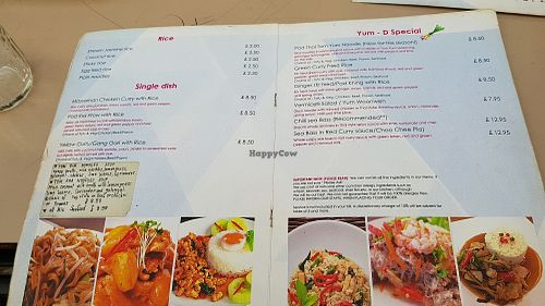 Menu  at Yum-D in South West London
