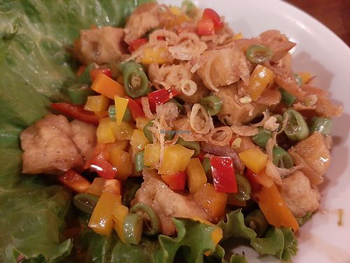 Sweet n sour fried tofu at Tâm Sen in Hanoi