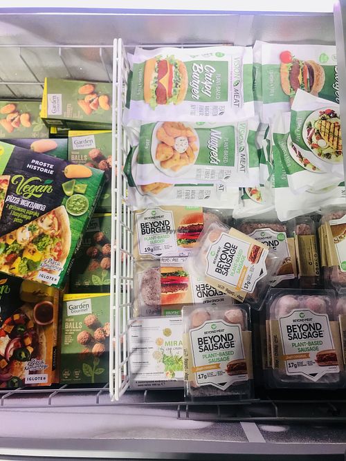 Vegan frozen products   at Parkmart in Sofia