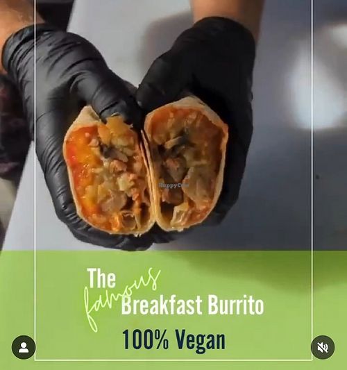 Sausage, bacon, cheese and hash browns with your choice of sauce in a burrito. 

Full breakfast to go!  at VG Coffee in Cambridge