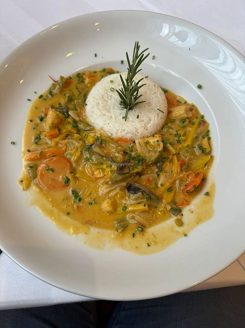 Veganes curry at Hotel Post Illmitz in Illmitz