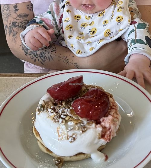 Very good pancakes, my partner had the burrito which he said was also nice   at Hard Lines Cafe in Cardiff