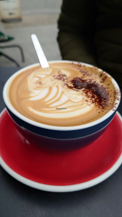 Vegan cappuccino at Fine in Athlone