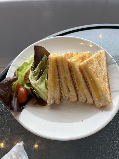 Vegan cheese toasties   at Dixie Blue in Deloraine