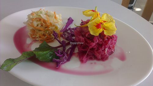 Apple slaw and sauerkraut at Pure on Raw in Sheffield
