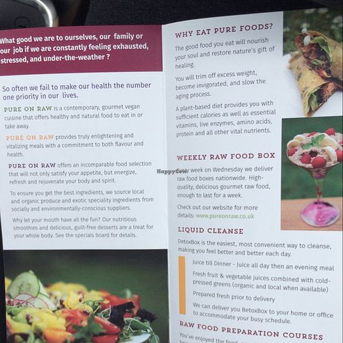 leaflet at Pure on Raw in Sheffield