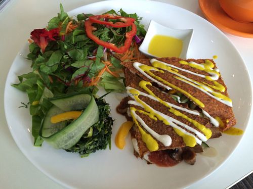 mystery pocket with a salad at Pure on Raw in Sheffield